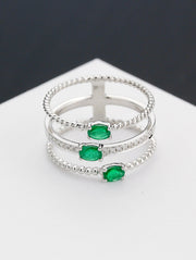 Hermes Oval Emerald-3 Triple Band