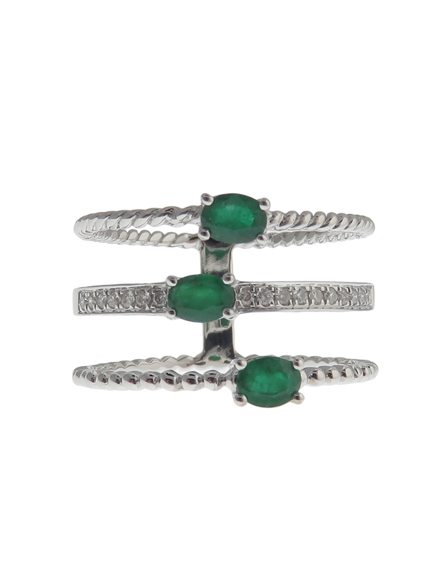 Hermes Oval Emerald-3 Triple Band