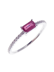 Hera Baguette Firey-1 Ruby Ring