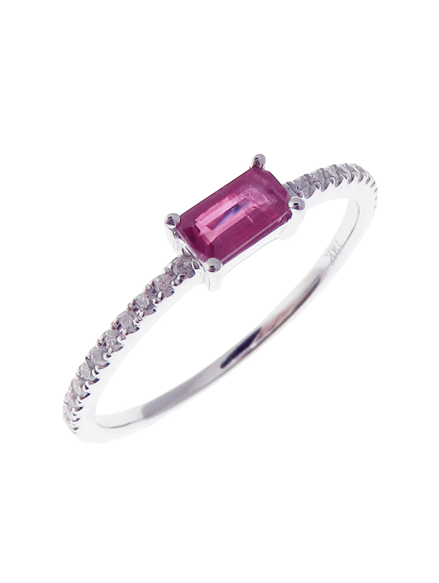 Hera Baguette Firey-1 Ruby Ring