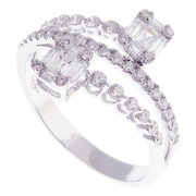 Astro Diamond Baguette Open Ring 3-PC Set