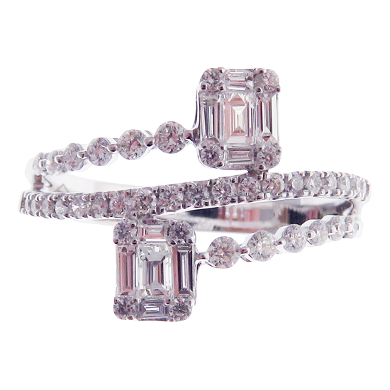 Astro Diamond Baguette Open Ring 3-PC Set