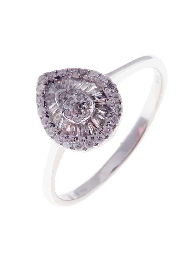 Tears of Goddess Baguette Round Ring