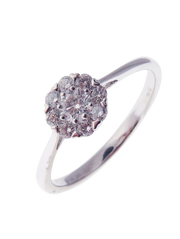 Almost Floral Round Diamond Ring