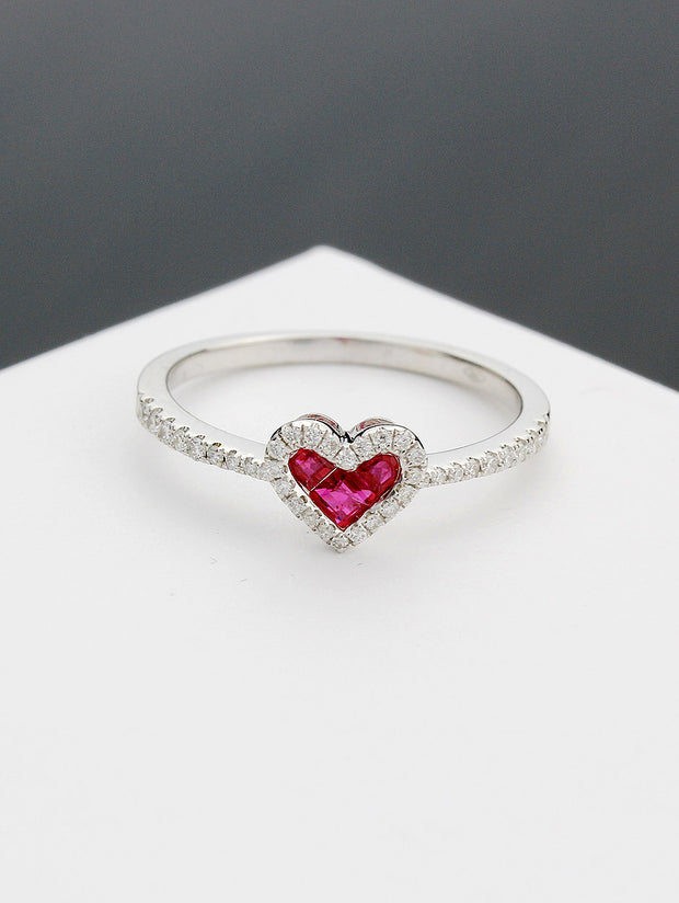 Adora Princess Diamond Heart Ring