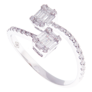 Modern Diamond Baguette Open Ring 3-PC Set