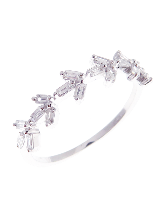 Diamond Florally Baguette Ring