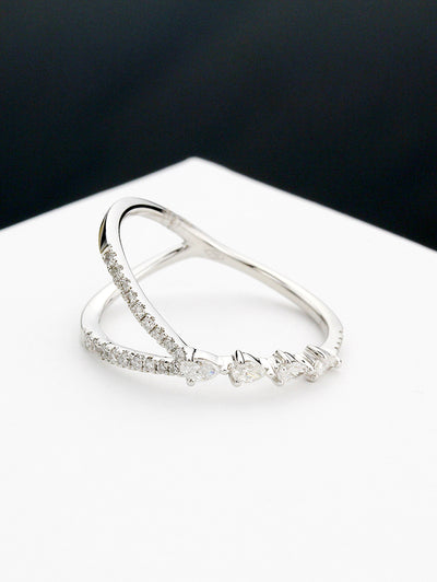 Hermes Diamond Tear-4 Split Ring