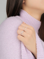 Shapes Square Diamond-Pave Ring