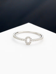 Shapes Oval Diamond-Pave Ring