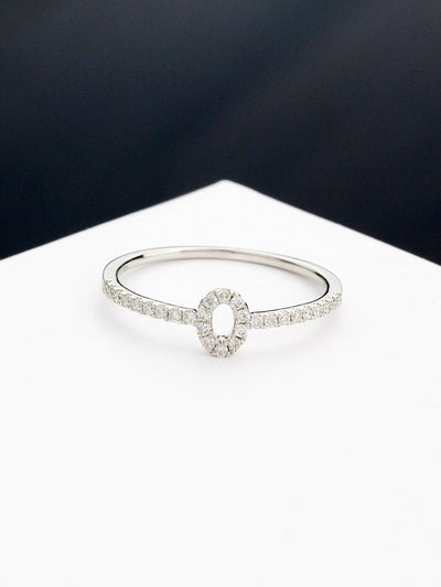 Shapes Oval Diamond-Pave Ring