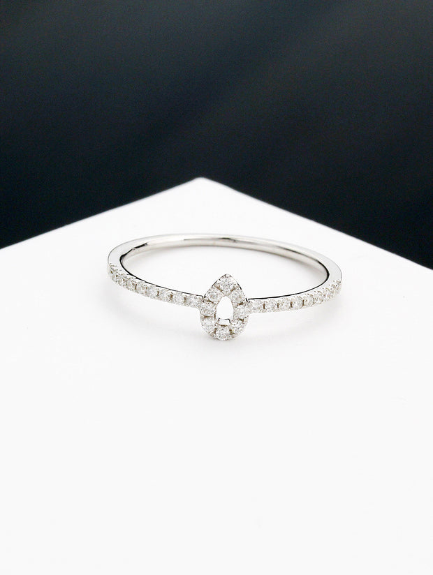 Shapes Pear Diamond-Pave Ring