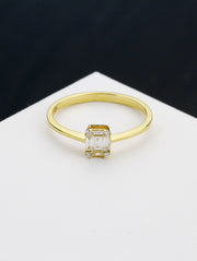 Illusion Baguette Disguise Yellow-Rec Ring