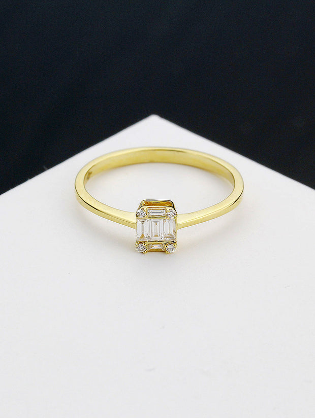 Illusion Baguette Disguise Yellow-Rec Ring