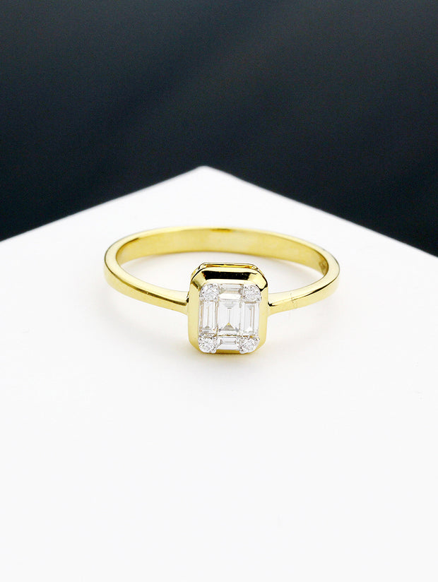 Somnus Illusion Yellow-Rec Ring