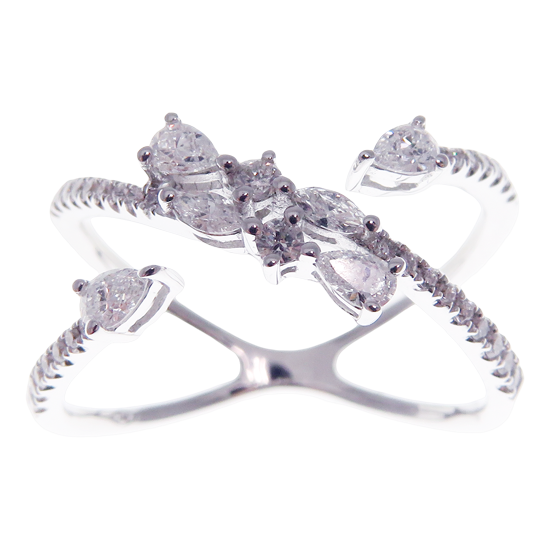 Astro Diamond Baguette Open Ring 3-PC Set