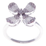 Lucky Baguette Petal Diamond Earring Ring Set