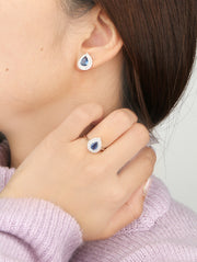 Neptune Tear Drop Double Round Ring