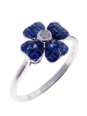 Aries Calm Sapphire Flower Ring