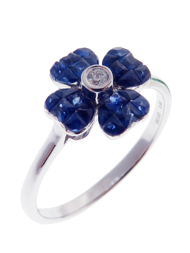 Aries Calm Sapphire Flower Ring